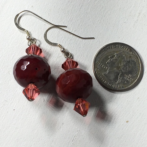 Vintage Glass Beaded Pierced Earrings - Picture 8 of 8